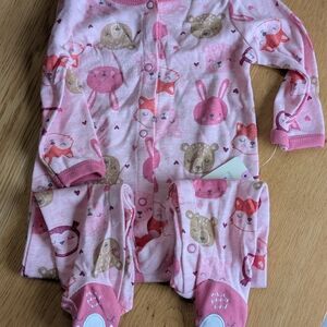 Mon Cheri Pink Animal Print Kids Pajama Set